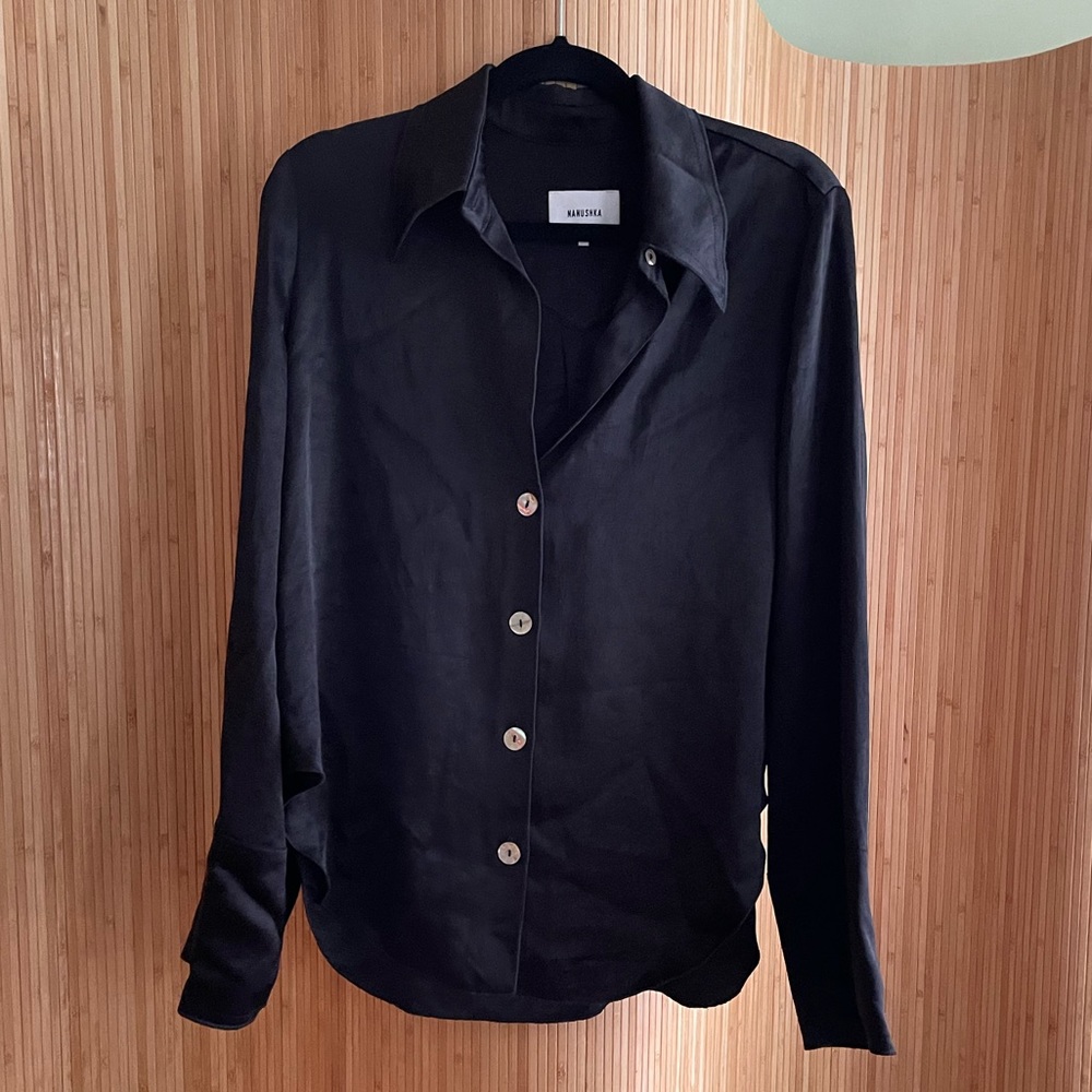 Nanushka silk button up blouse